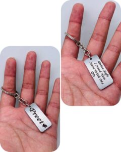 Customized steel keychain with logo, number and Name