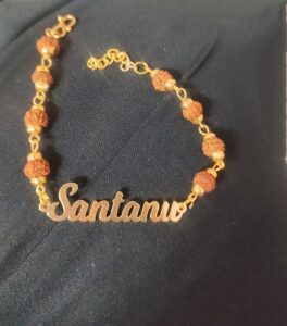 Rudraksh Name Rakhi | Name bracelate