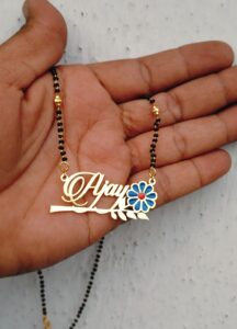 colorful name mangalsutra