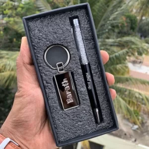 Personalized Pen And Keychain Combo – Name Pen – Name Keychain