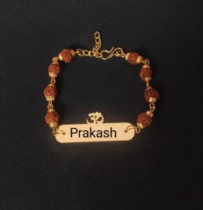 Rudraksh Name Rakhi with OM