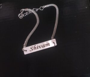 Name Rakhi Silver | Silver Bracelate