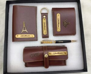 customized 5 pis men's wallet gift combo