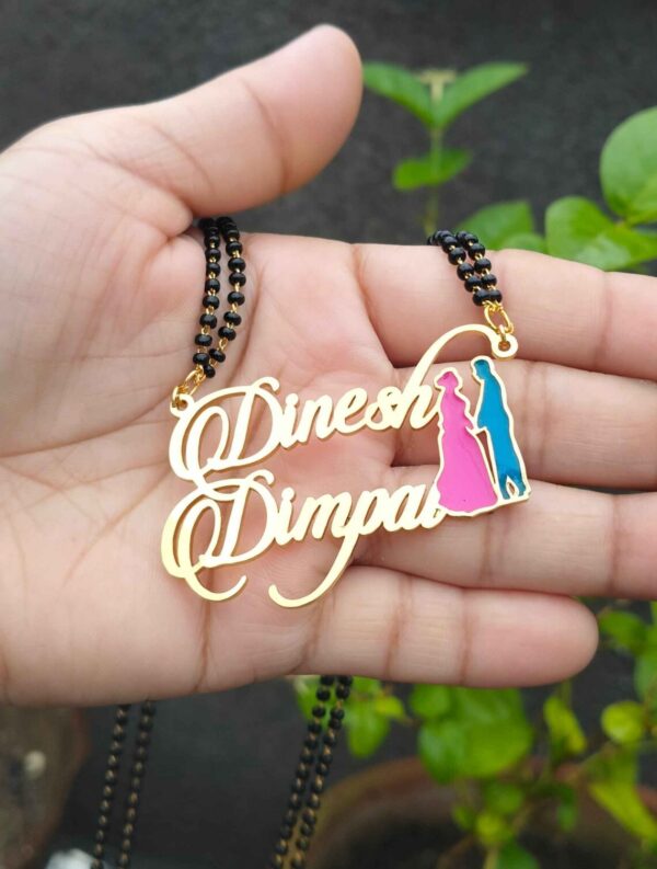 Personalized colorful couple Name Mangal sutra