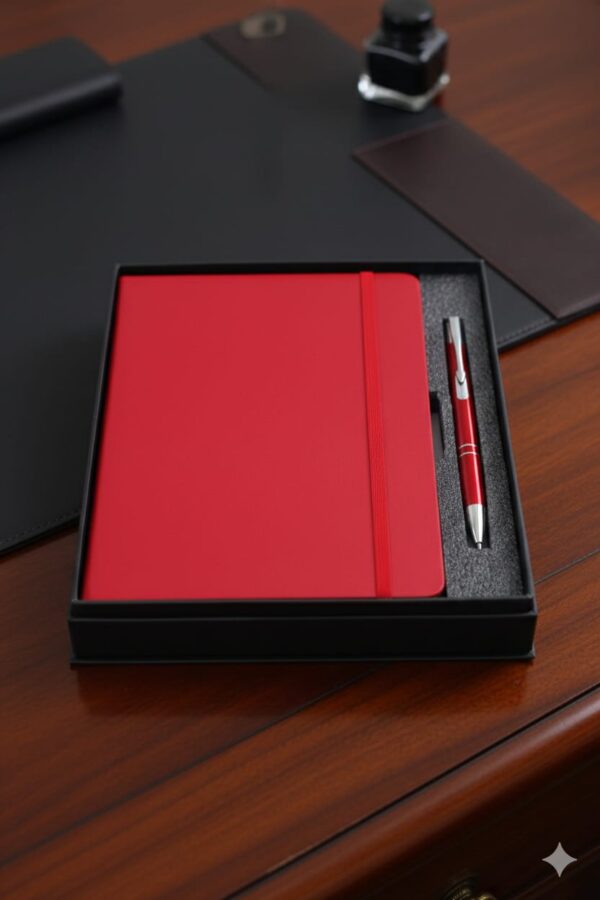 Customized Diary and Pen with Name red color
