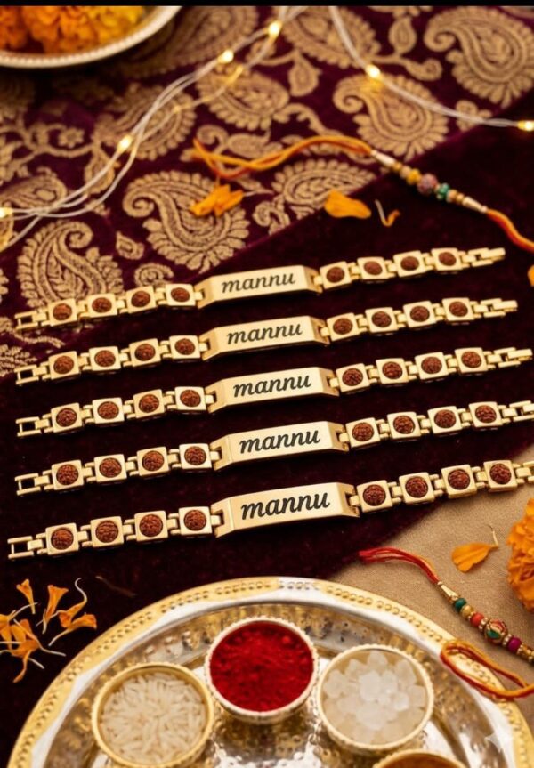 Personalized Engraved Bracelet Rakhi for Brother