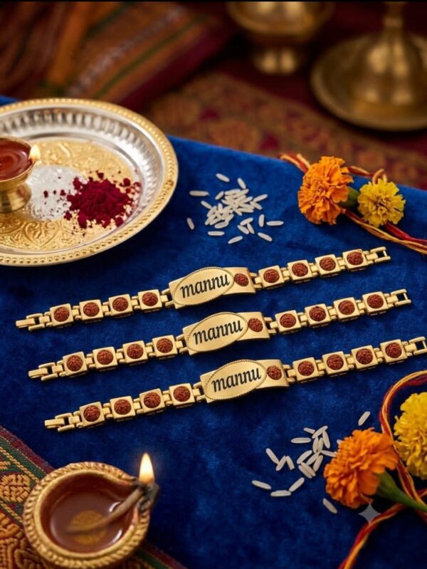 Premium Customized Rakhi for Brother Personalized Name Bracelet Rakhi